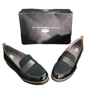 Dr. Scholl's Black Modern Loafers with Metallic Accent